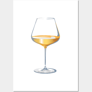 White wine glass Posters and Art